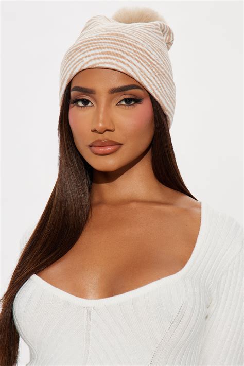 Moments Last Forever Beanie - Brown/combo | Fashion Nova