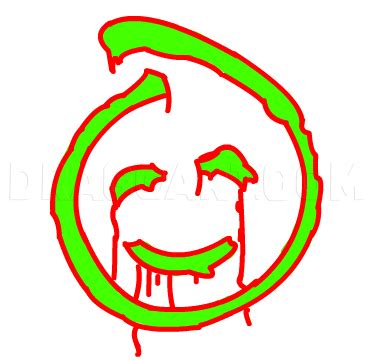 draw  red john smiley face   mentalist drawing step