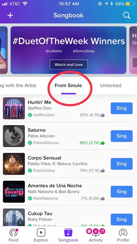 How to find Smule Official Songs in Songbook! | Smule