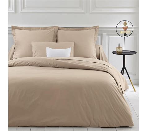 Housse De Couette Percale Coton Tertio® Beige -260 X 240 - Housse de ...