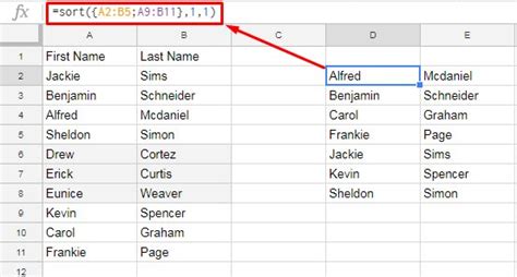 how to sort data in google spreadsheet
