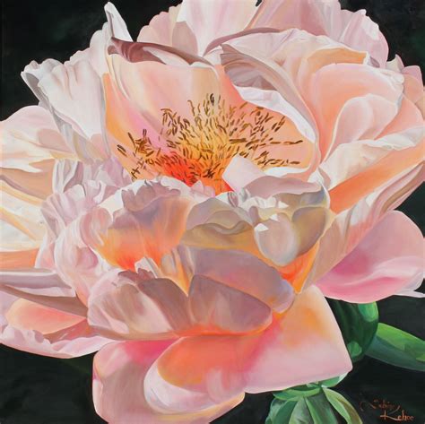 Peony's Glow $5675 150x150cm oil on Linen canvas This is a large