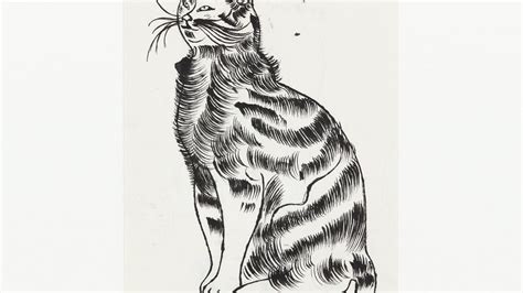 Andy-Warhol-Seated-Cat-c-1956-Ink-and-graphite-on-scrap-paper-18-x-14-1 ...
