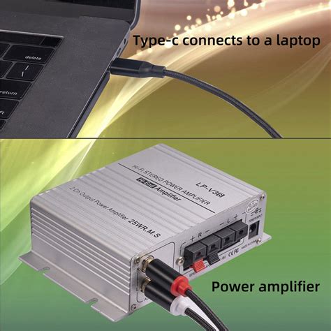 Аудиокабель USB C RCA кабель Type C 2 RCA аудиокабель 2RCA 1 м - купить ...