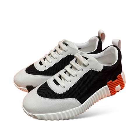 Hermes Bouncing Size 36,5 EU Sneakers Black/White/Orange - The Luxury