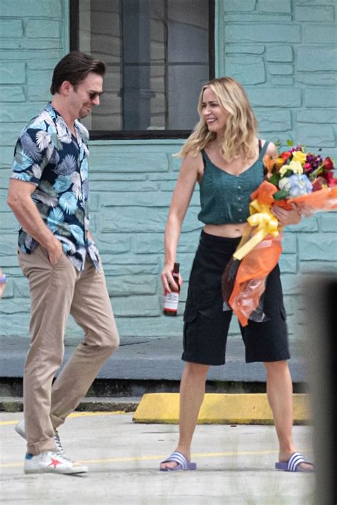 Emily Blunt - "Pain Hustlers" Filming Set in Savannah 08/24/2022
