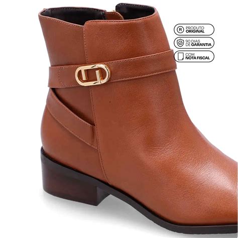 Bota Cano Baixo Luz Da Lua - Bota Cano Baixo Luz da Lua Couro Caramelo 52460024 Feminino - Loja Tuka ...