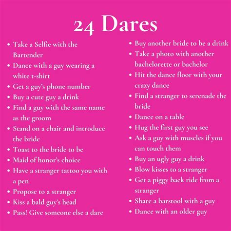 Dare Card Game Bachelorette Party Girls Night Out 24 | Etsy