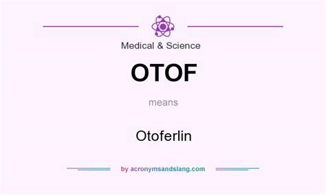 otof otoferlin  medical science  acronymsandslangcom