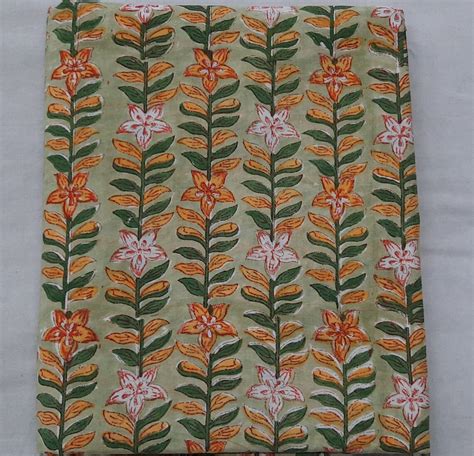 Botanical Prints Cotton Fabric Block Print Fabric Modern - Etsy Hong Kong