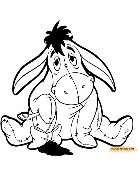 disneys eeyore coloring pages disneyclipscom