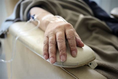 Hand Connected To a Cancer Treatment Chemotherapy Stock Photo - Image ...