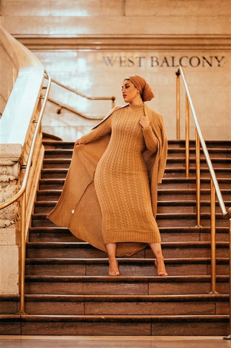 Nude Two Piece Knitted Set – Hijabglamour