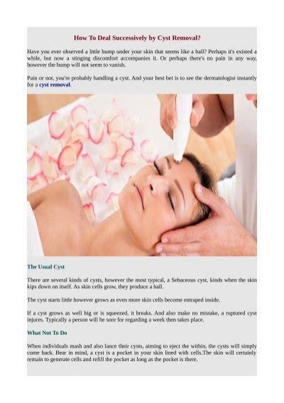 deal successively  cyst removal