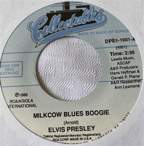 Elvis 45 Milkcow Blues Boogie / You're a Heartbreaker NEW reissue