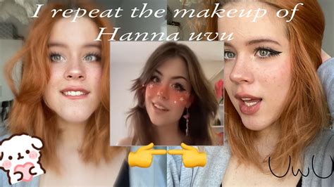делаю вирусный макияж ханны UwU + укладка💜🖤 - YouTube