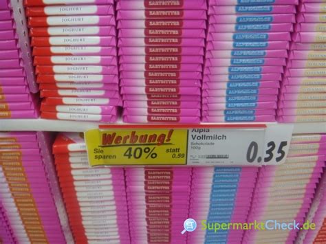 Alpia Alpenvollmilch Schokolade: Preis, Angebote & Bewertungen
