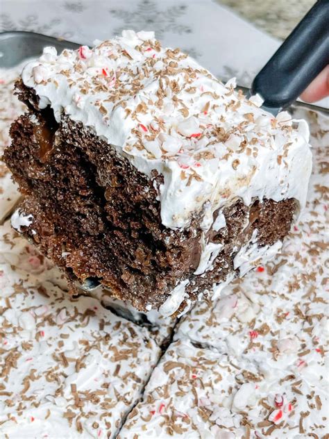 Peppermint Patty Poke Cake