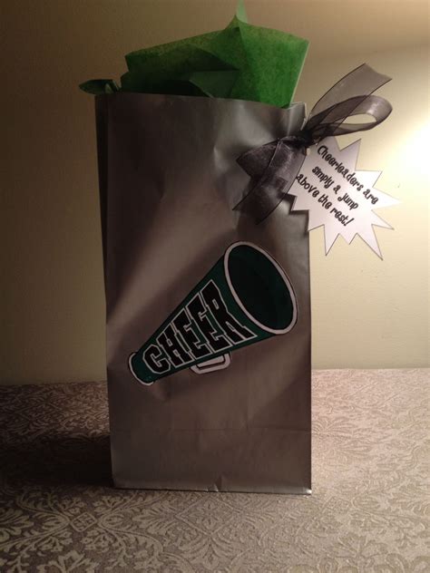"goody" bag from cheerleading banquet | Cheer team gifts, Cheer ...