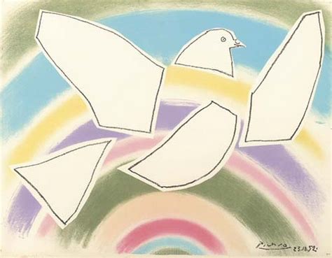 Пабло Пикассо — "Летящий голубь", 1952 год