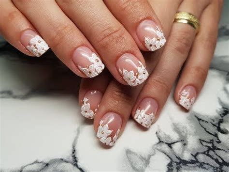 Самый простой цветочный френч | White flowers french - YouTube ...