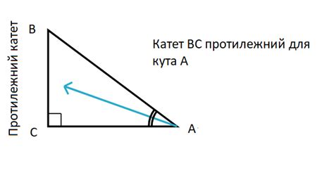 Катет. Протилежний та прилеглий катет. - Corelamps