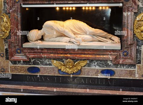 Martyrdom of Saint Cecilia (by Stefano Maderno) - Basilica of Santa ...