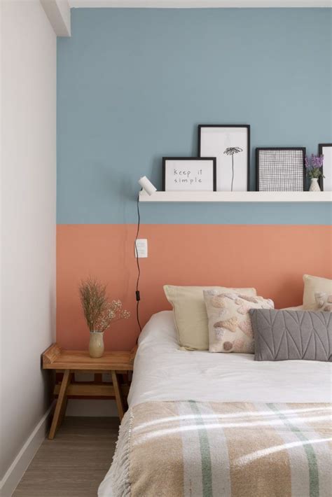 Pintura Duas Cores Parede - Parede de duas cores: 10 ideias incríveis para decorar o seu quarto ...