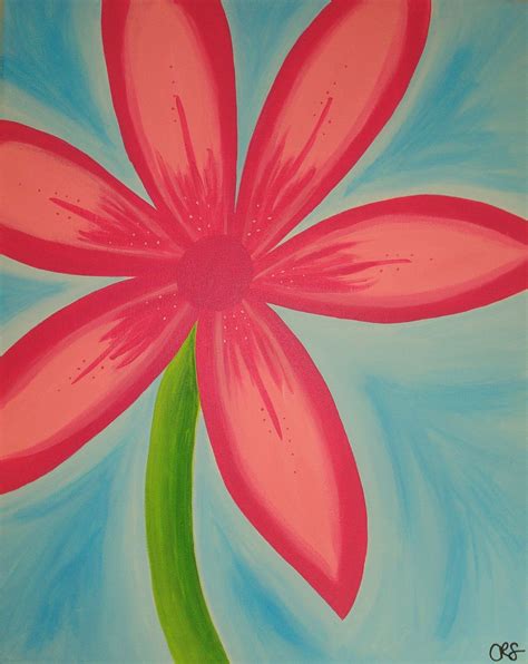 easy flower painting  canvas warehouse  ideas