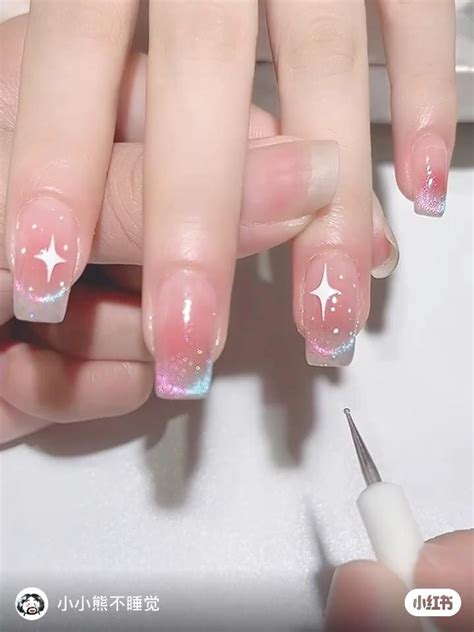 Aura inspired nails trendy airbrush nails y2k airbrushed inspired nails ...