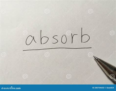 absorb stock photo image  concept symbol handwritten