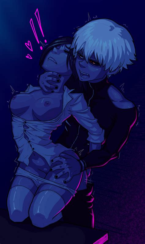 Rule 34 - 1boy1girl black hair closed eyes couple kaneki ken kirishima ...