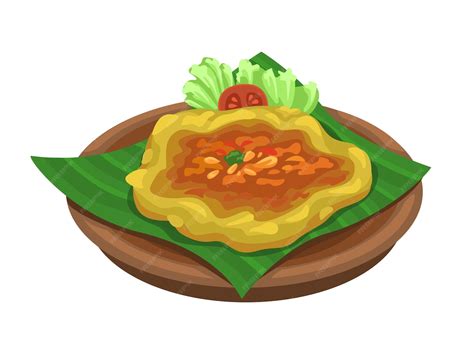 premium vector kerak telor indonesian traditional street food making