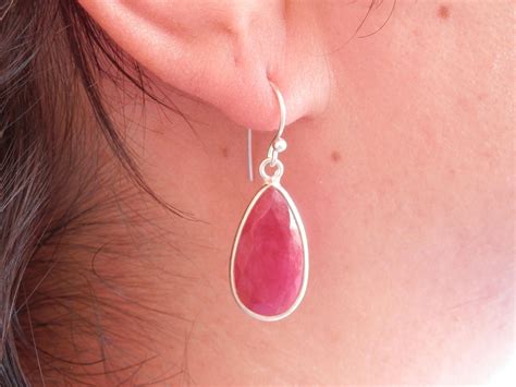 Ruby Necklace July Birthstone Necklace Genuine Ruby Pendant - Etsy