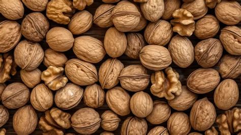 Natural Mexican Walnut Texture Background Organically Shelled, Pecan ...