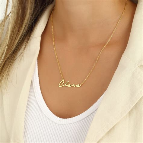 Petite Personalized Name Chain Necklace Name Chain With Desired Name ...