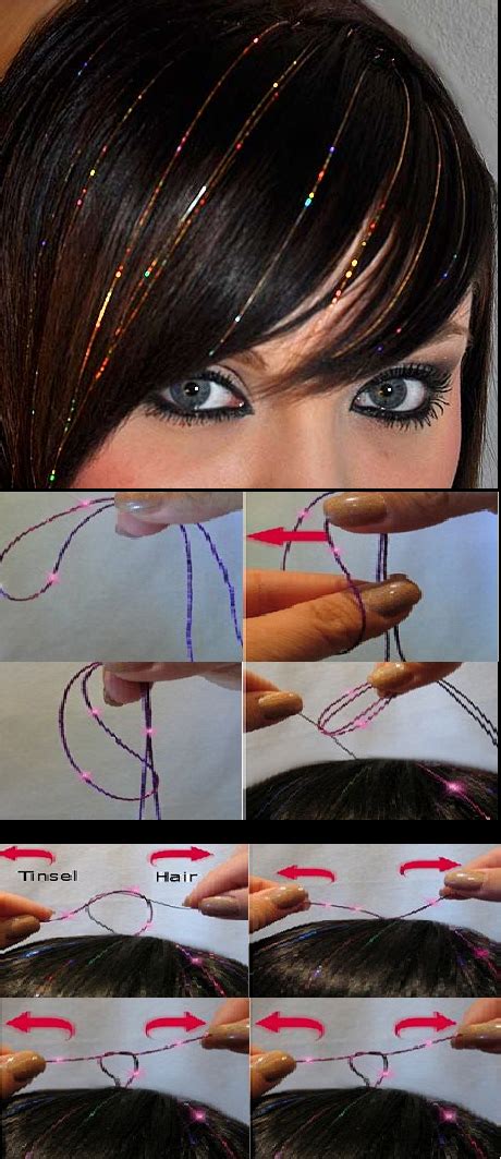how to apply hair tinsel