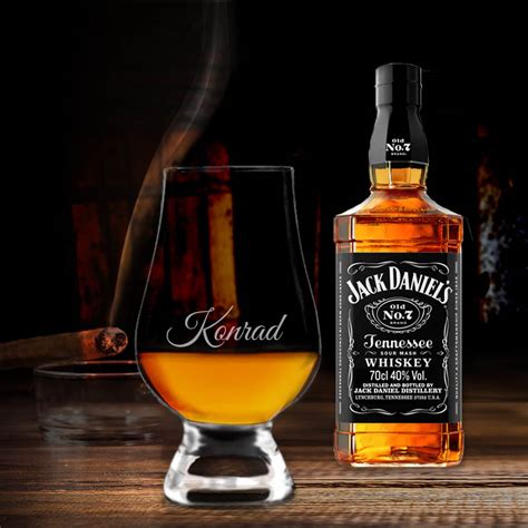 Jack Daniel´s Geschenk-Set mit individuellem Glencairn Whiskyglas