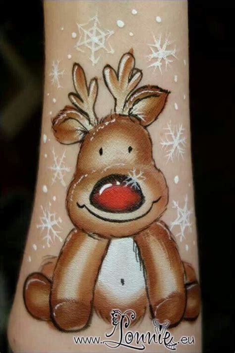 Reindeer Face Painting | Christmas face painting, Face painting designs ...