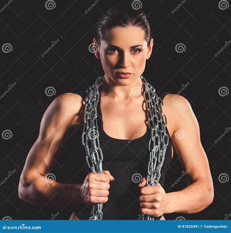 Beautiful strong woman stock image. Image of anatomy - 87820491