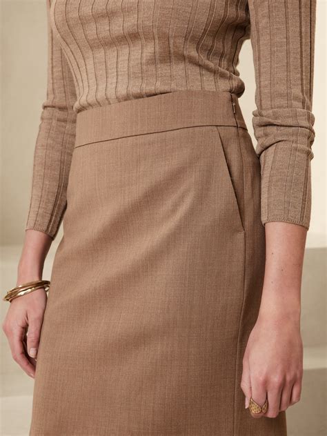 Siena Wool Pencil Skirt | Banana Republic