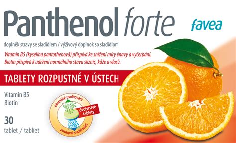 ﻿PANTHENOL FORTE tablety rozpustné v ústech - Favea Plus