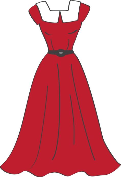 red dress cartoon png - Clip Art Library