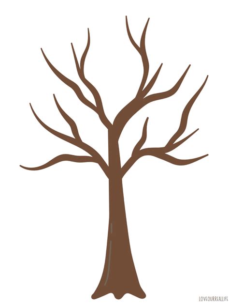 FREE Printable Trees Without Leaves Template - 19 Pages | Simple tree