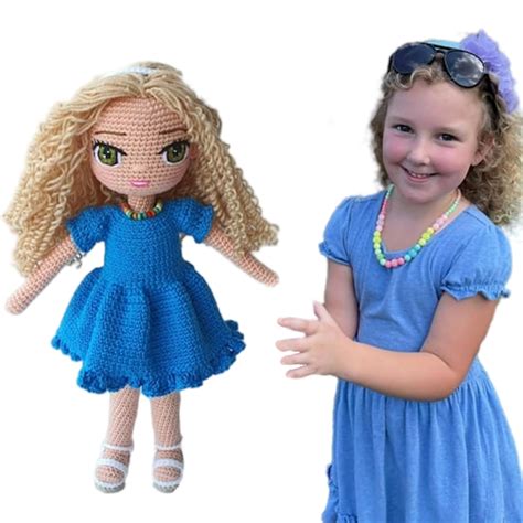ROSLILY Personalized Custom Crochet Doll Portrait Knitted Character Toy
