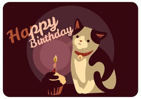 Birthday Cat Vector Art, Icons, and Graphics for Free Download