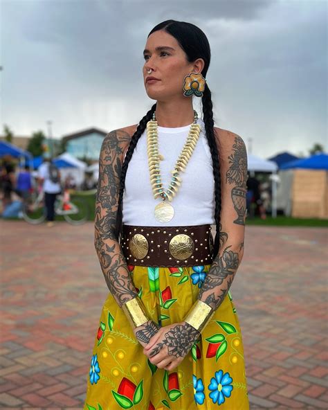 American tattoo model Peach Fuzz with unique Indigenous beauty | Tattoo