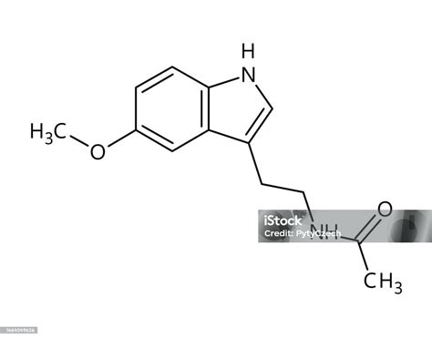 Melatonin Structural Formula Of Molecular Structure Stock Illustration ...
