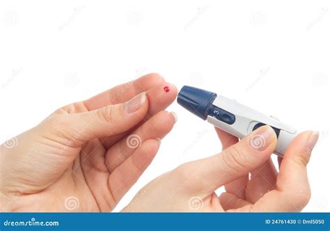 Diabetes Hand With Insulin Syringe Glucometer Royalty-Free Stock ...