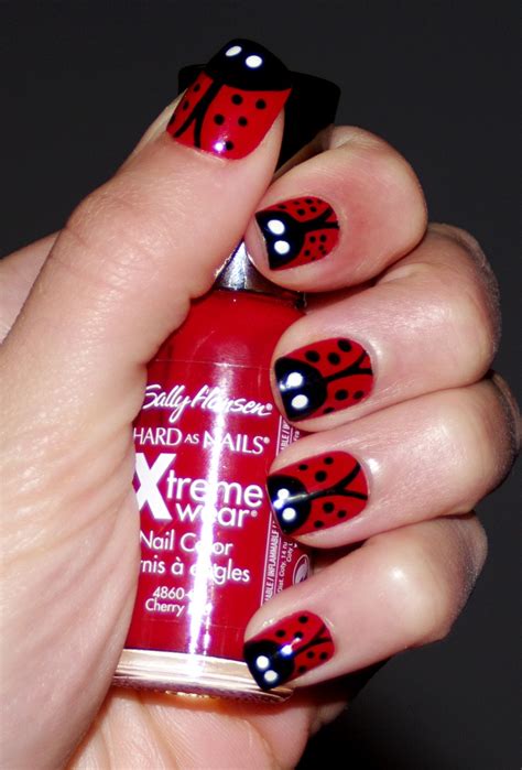 Lady Bug Nails - Nail Designs | Ladybug nails, Pretty nail colors, Cute ...